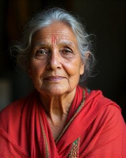 Portrait of Mrs. Leela Devi, Master Weaver at Vastra Viraasat